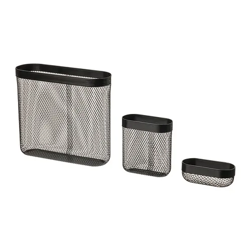 SKÅDIS - storage basket, set of 3, black | IKEA Taiwan Online - PE912337_S4