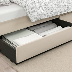 HAUGA - 軟墊床用收納盒, Vissle 灰色 | IKEA 線上購物 - PE784965_S3