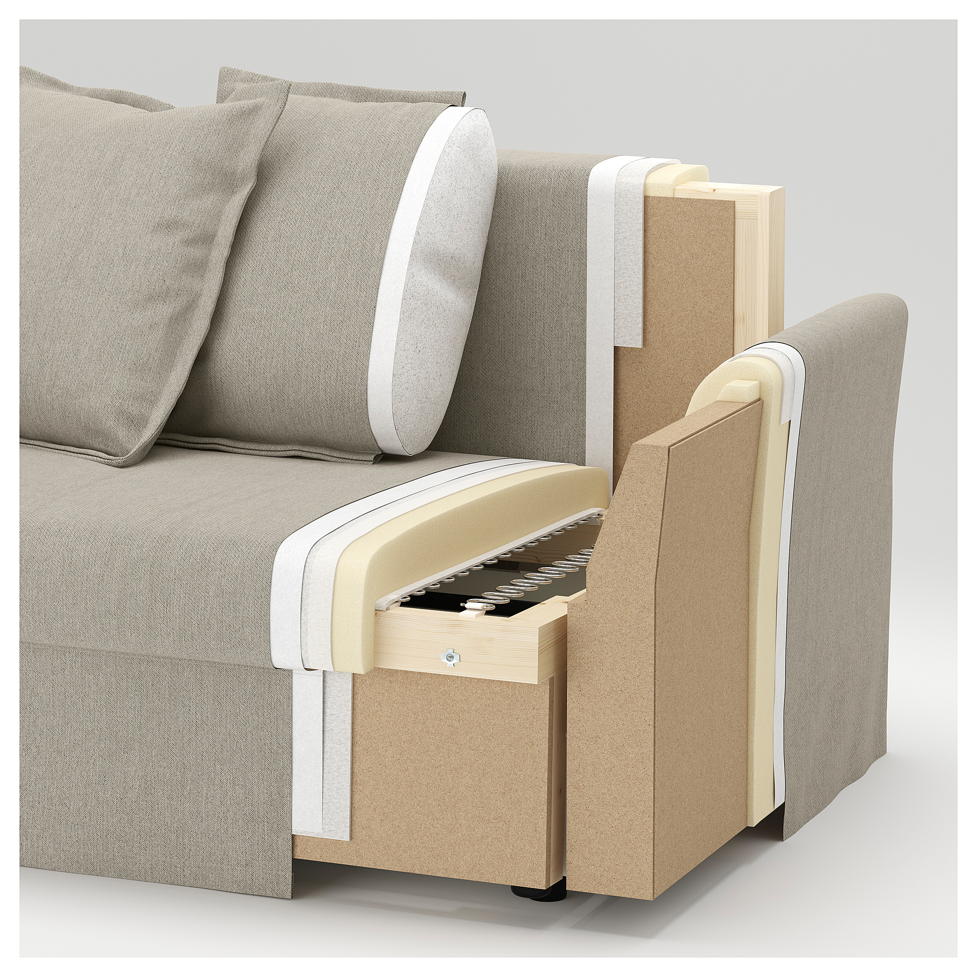 HOLMSUND 3-seat sofa bed