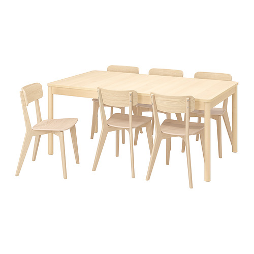 RÖNNINGE/LISABO - 餐桌附6張餐椅, 樺木/梣木, 180/235 公分 | IKEA 線上購物 - PE830311_S4