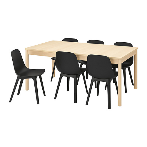 RÖNNINGE/ODGER 餐桌附6張餐椅
