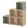 EKET - cabinet combination with feet, light green/white stained oak effect | IKEA Taiwan Online - PE830338_S1