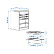 TROFAST storage combination w boxes/trays