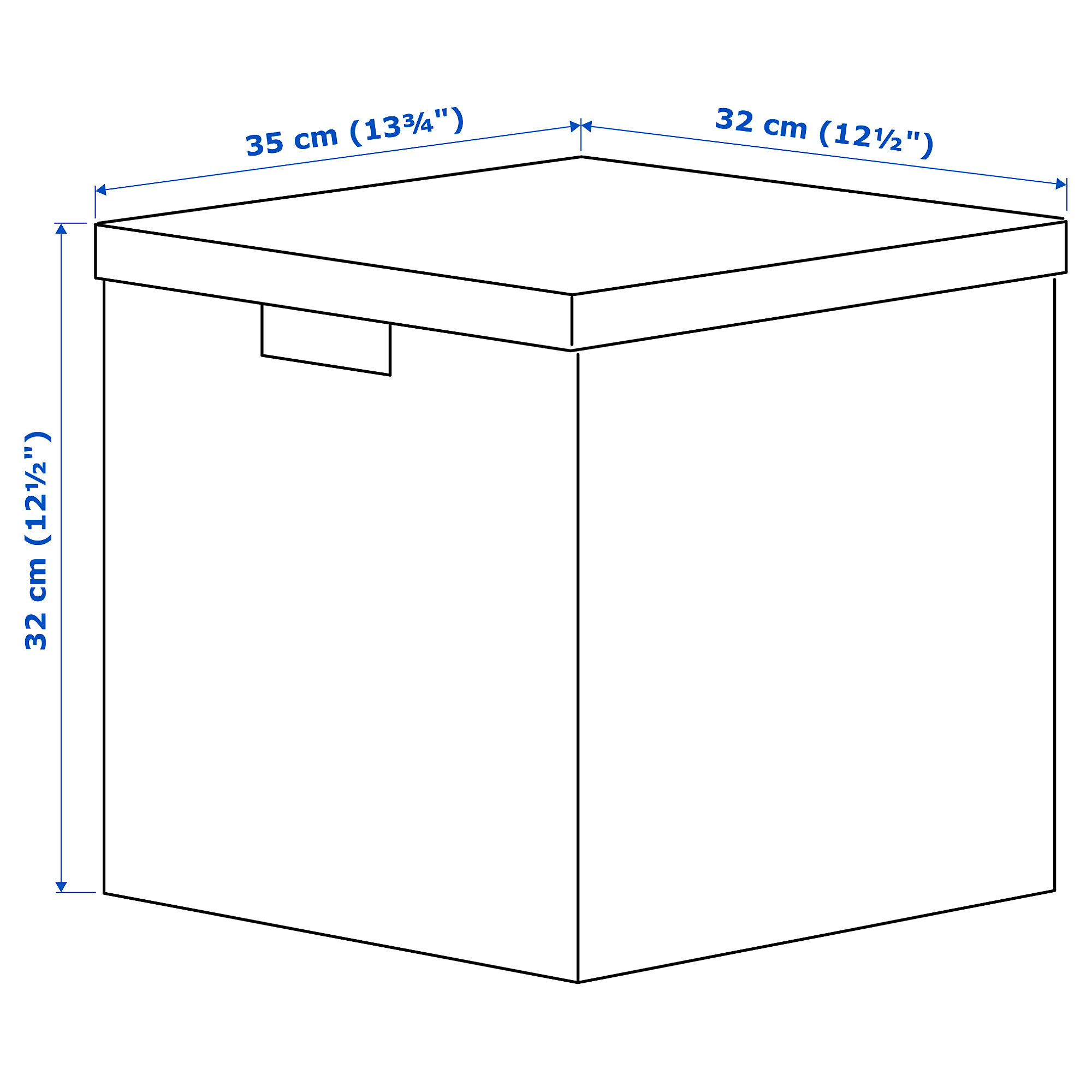 TJENA storage box with lid