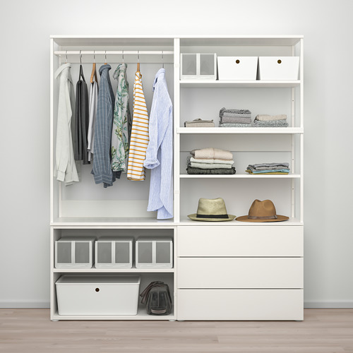 PLATSA - wardrobe with 2 doors+3 drawers, white/Fonnes white | IKEA Taiwan Online - PE773478_S4