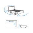 GLADSTAD upholstered bed, 2 storage boxes