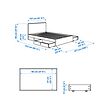 GLADSTAD upholstered bed, 4 storage boxes