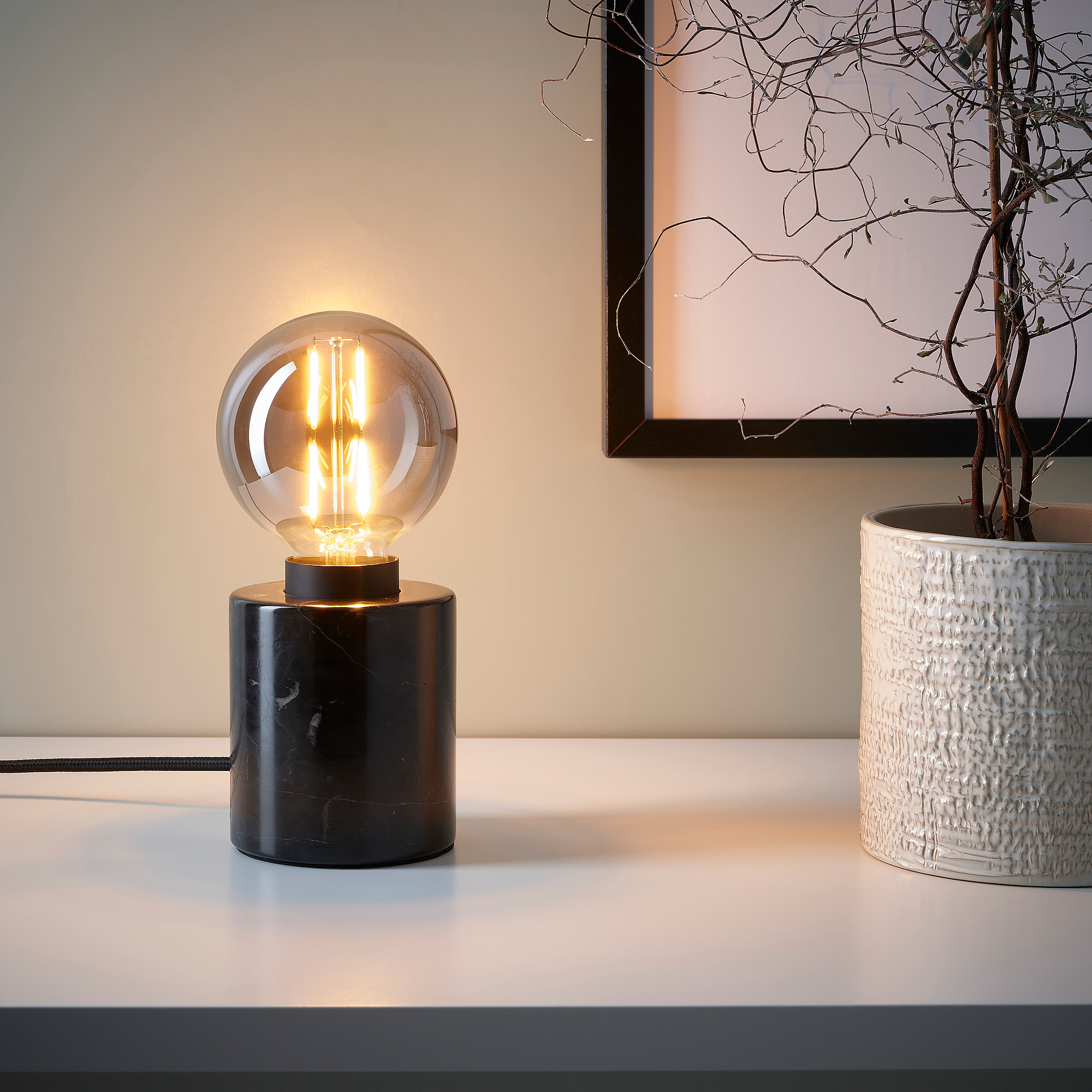 MARKFROST/MOLNART table lamp with light bulb
