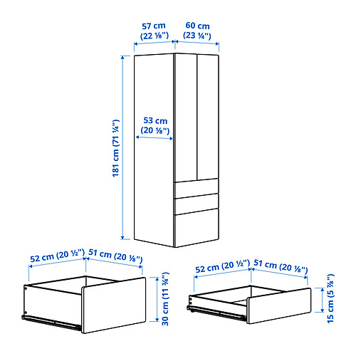 SMÅSTAD/PLATSA wardrobe