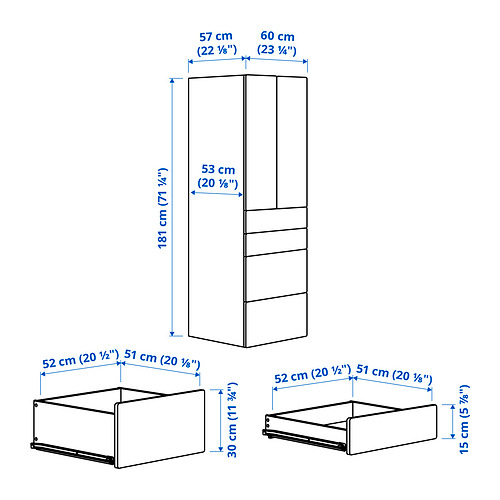 SMÅSTAD/PLATSA wardrobe