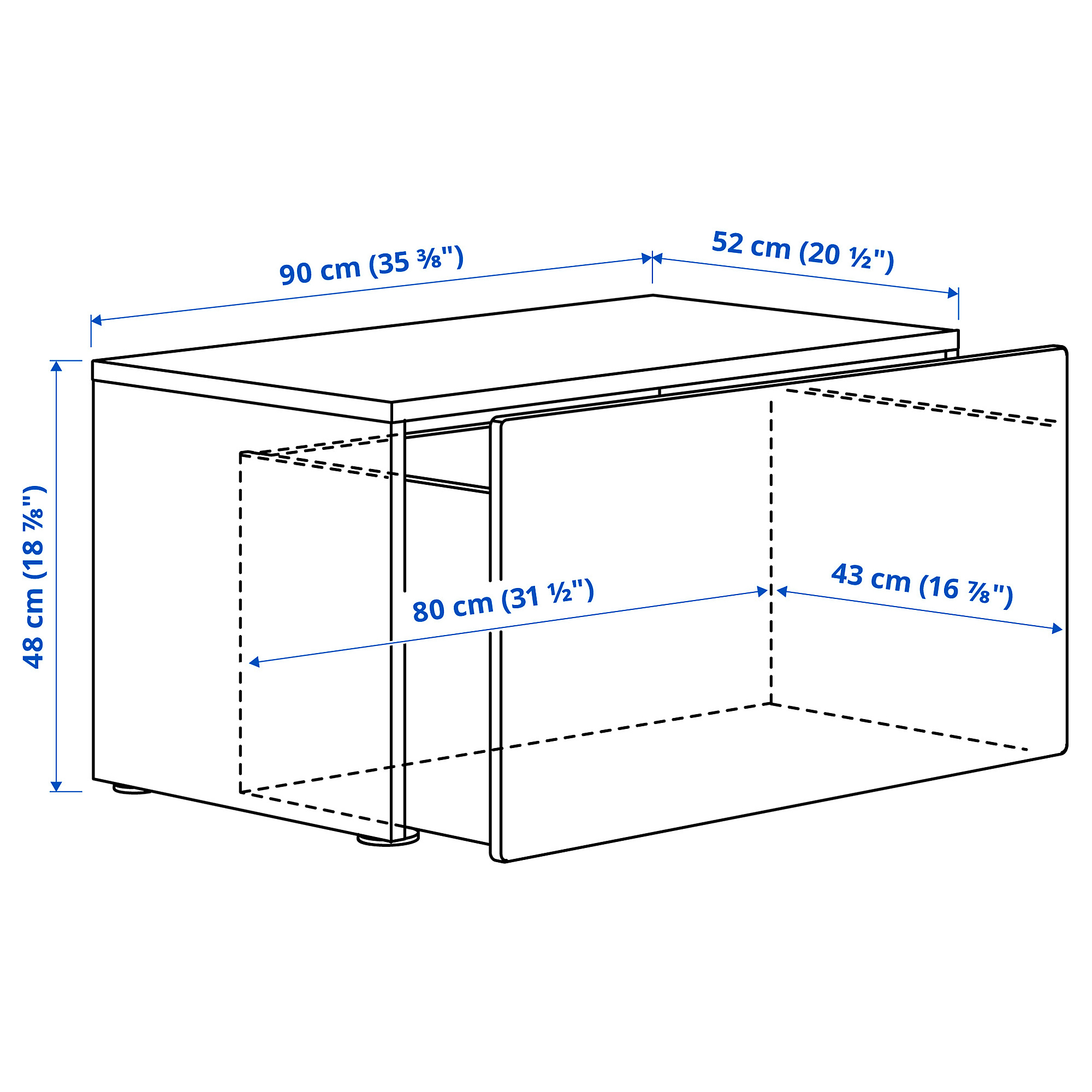 SMÅSTAD wardrobe with pull-out unit