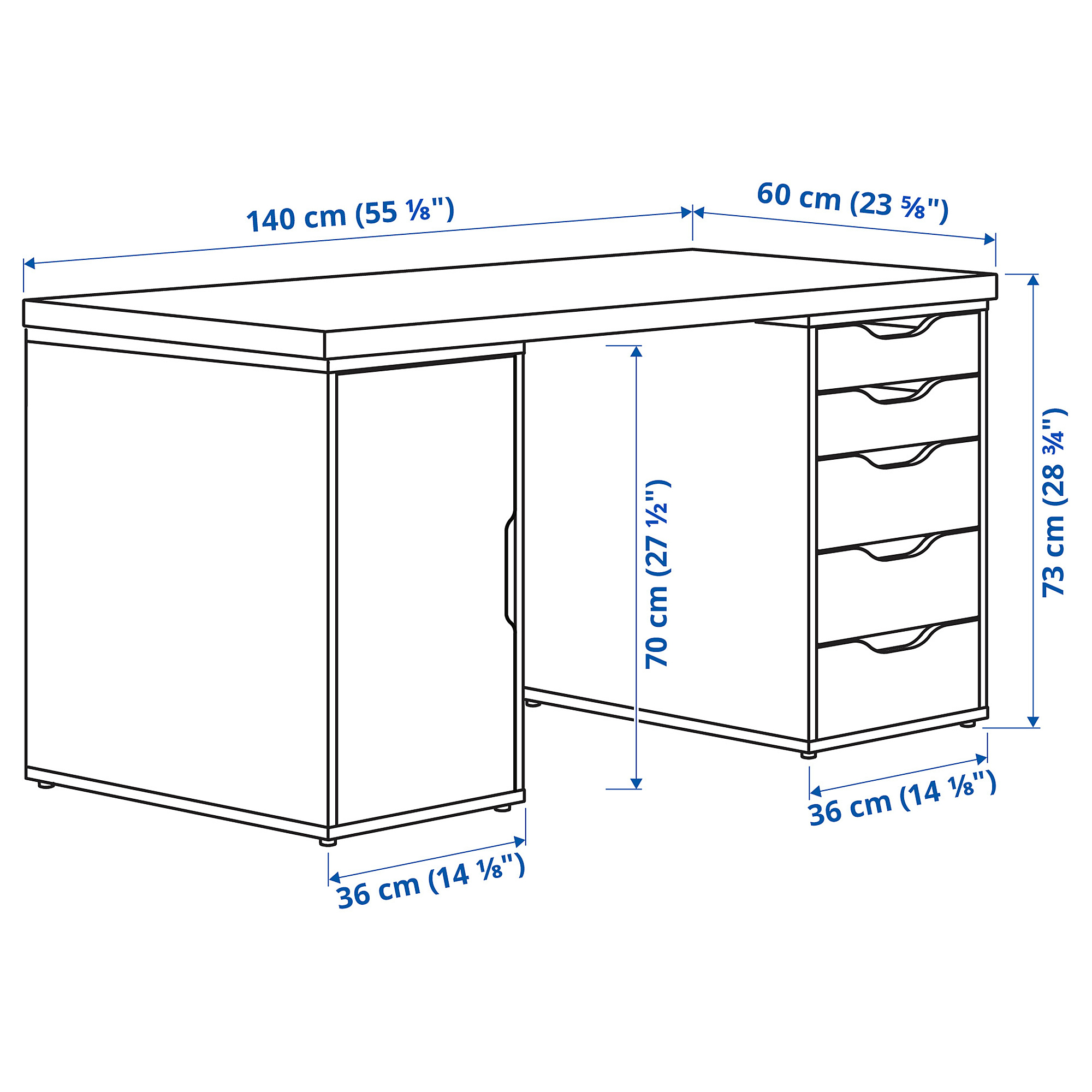 LAGKAPTEN/ALEX desk