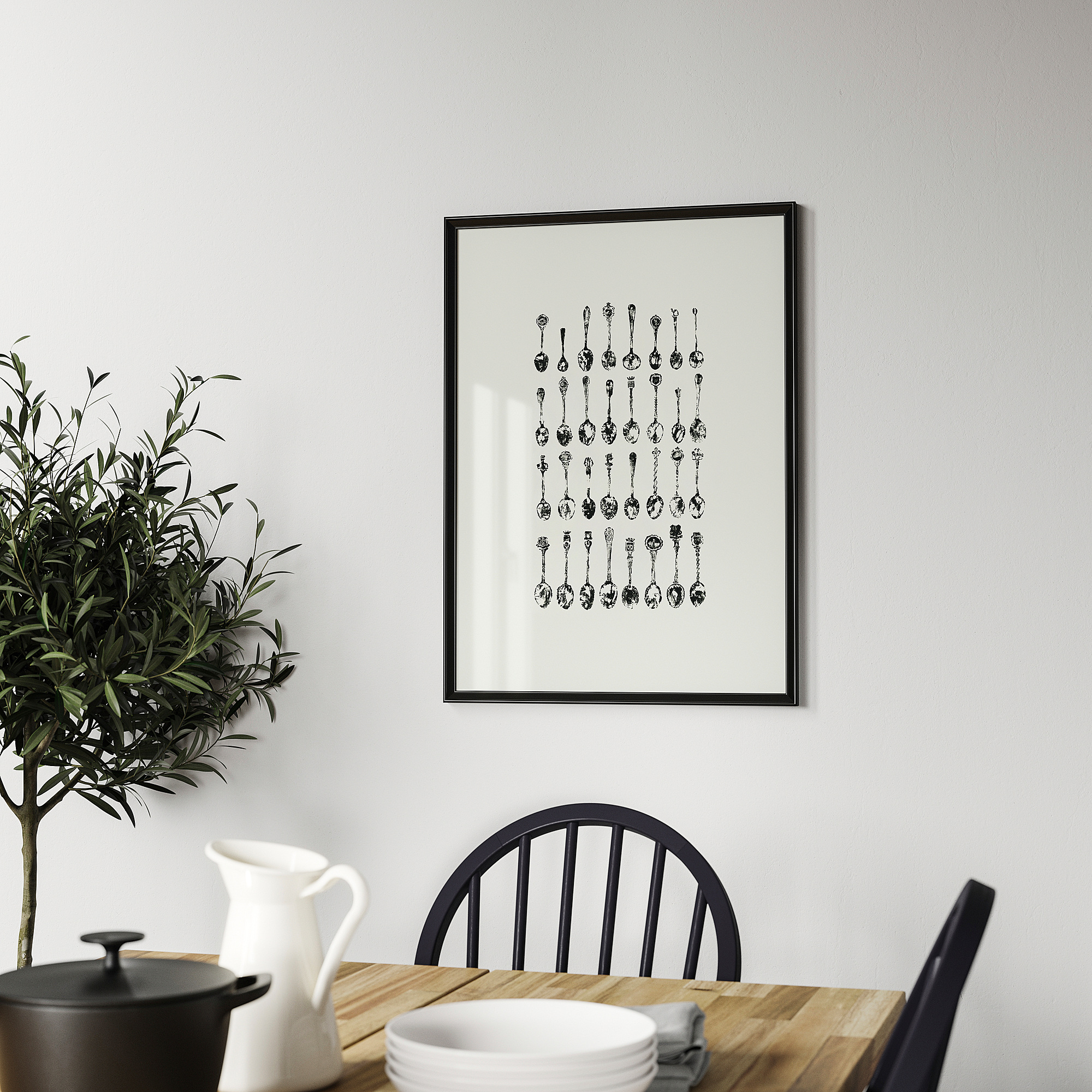 KNOPPÄNG frame with poster