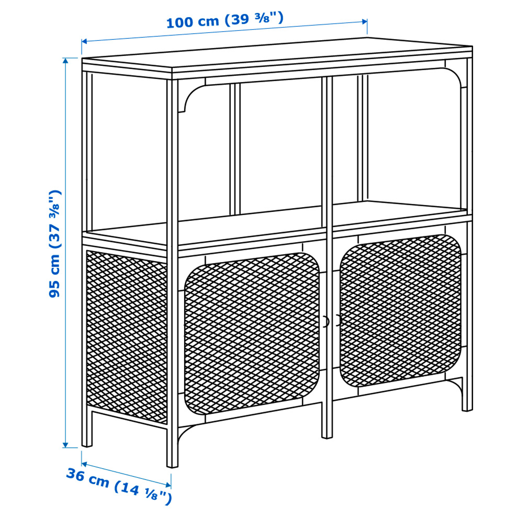 FJÄLLBO/KULLABERG/GULLHULT desk and storage combination