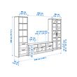 BRIMNES TV storage combination/glass doors