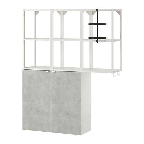 ENHET - wall storage combination, white/concrete effect | IKEA Taiwan Online - PE773654_S4