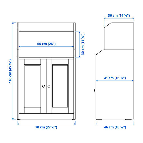 HAUGA cabinet with 2 doors