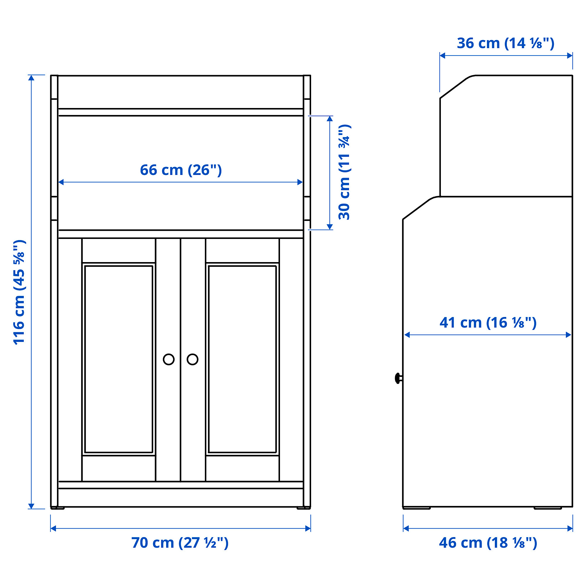 HAUGA cabinet with 2 doors