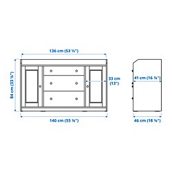HAUGA - sideboard, white | IKEA Taiwan Online - PE783853_S3