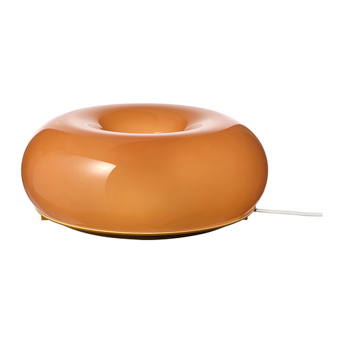 VARMBLIXT - LED table/wall lamp, orange glass/round, 30 cm | IKEA Taiwan Online - PE872535_S4