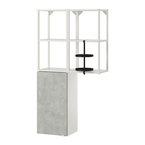 ENHET - wall storage combination, white/concrete effect | IKEA Taiwan Online - PE773589_S4