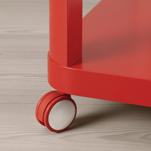 TINGBY - 邊桌附輪腳, 紅色 | IKEA 線上購物 - PE773675_S4