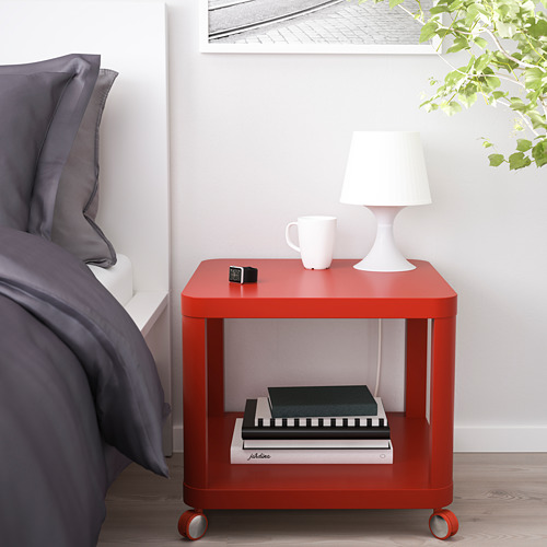 TINGBY - 邊桌附輪腳, 紅色 | IKEA 線上購物 - PE773676_S4