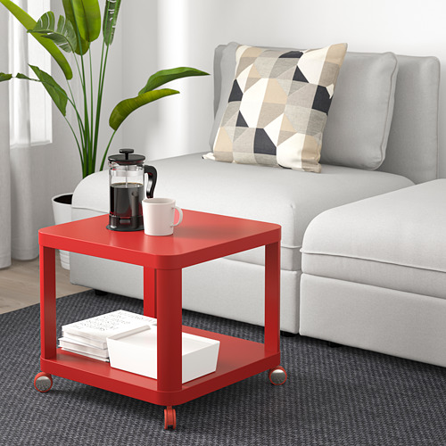 TINGBY - 邊桌附輪腳, 紅色 | IKEA 線上購物 - PE773679_S4
