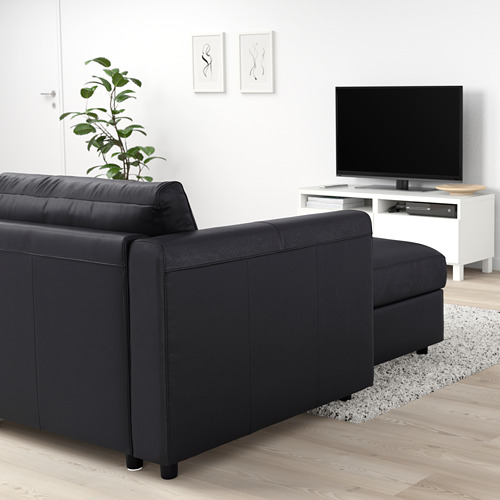 VIMLE - corner sofa, 5-seat, with chaise longue/Grann/Bomstad black | IKEA Taiwan Online - PE773753_S4
