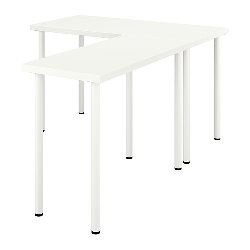 LAGKAPTEN/LINNMON L-shaped desk