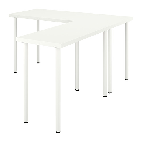 LAGKAPTEN/LINNMON L-shaped desk