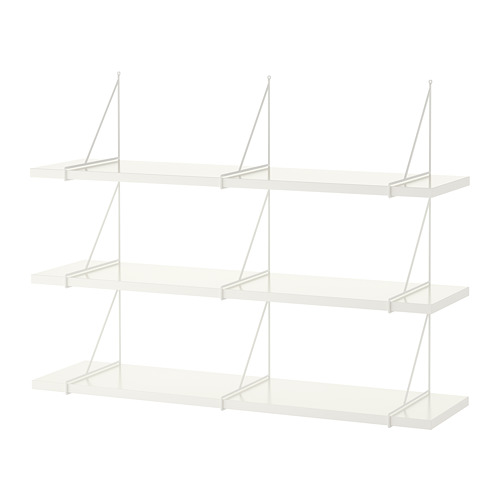 BERGSHULT/PERSHULT - wall shelf combination, white/white, 120x30 cm | IKEA Taiwan Online - PE731104_S4