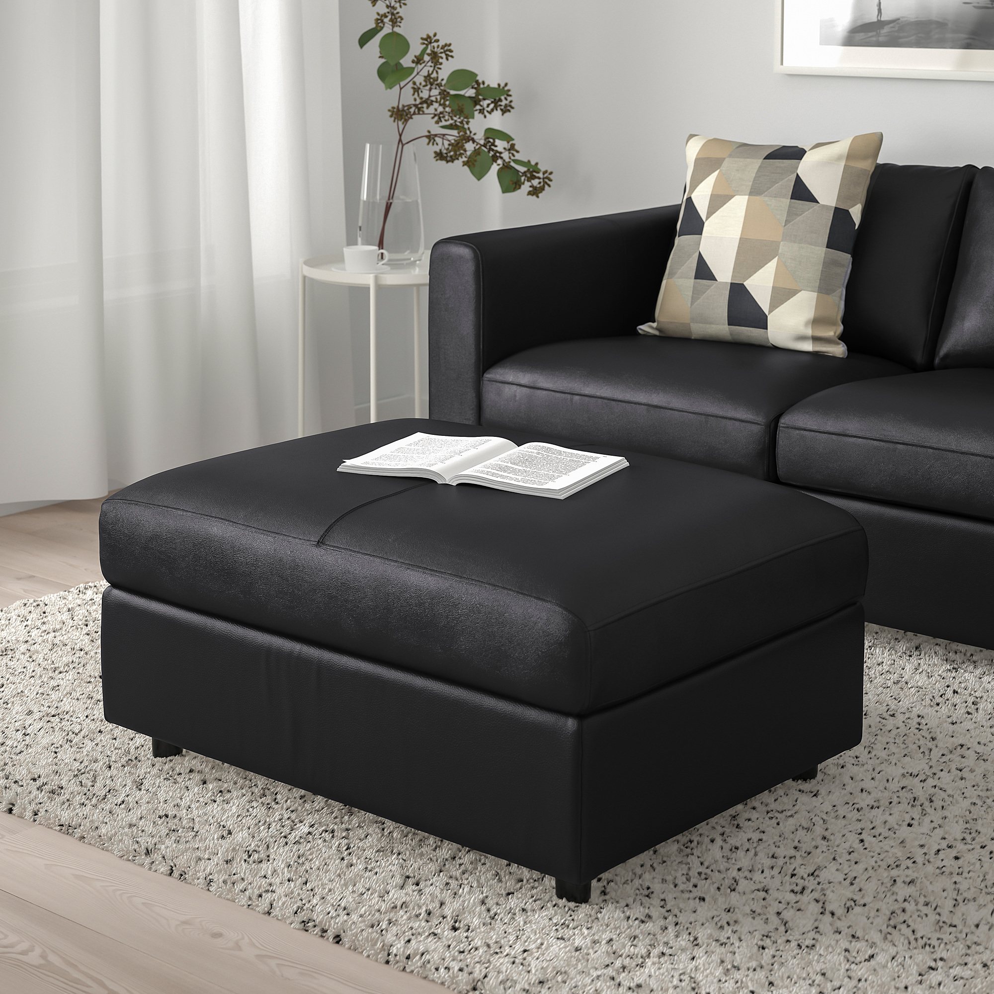 VIMLE footstool with storage