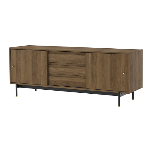 RÅDMANSÖ - TV bench, brown walnut effect, 176x48x66 cm | IKEA Taiwan Online - PE975802_S4