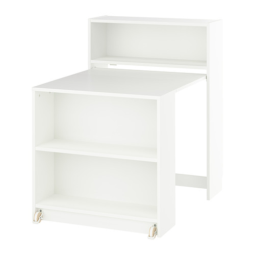 BILLY - bookcase with foldable table, white, 80x33/112x106 cm | IKEA Taiwan Online - PE975803_S4