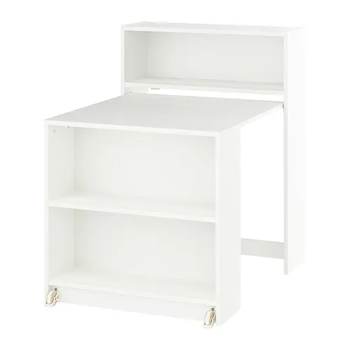 BILLY - 書櫃附折疊桌, 白色, 80x33/112x106 公分 | IKEA 線上購物 - PE975803_S4