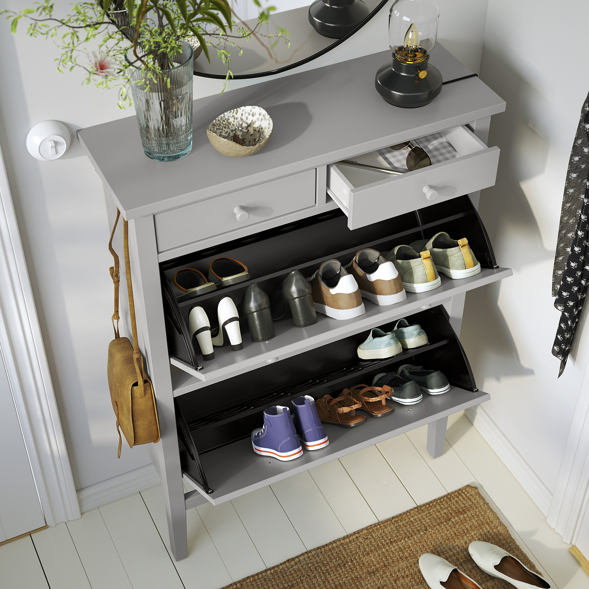 GULLABERG shoe cabinet with 2 compartments