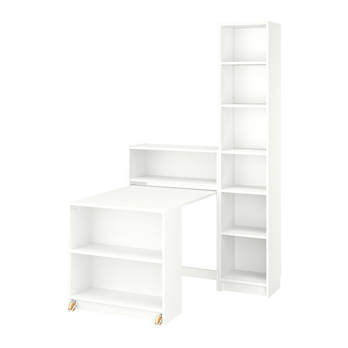 BILLY bookcase comb w foldable table