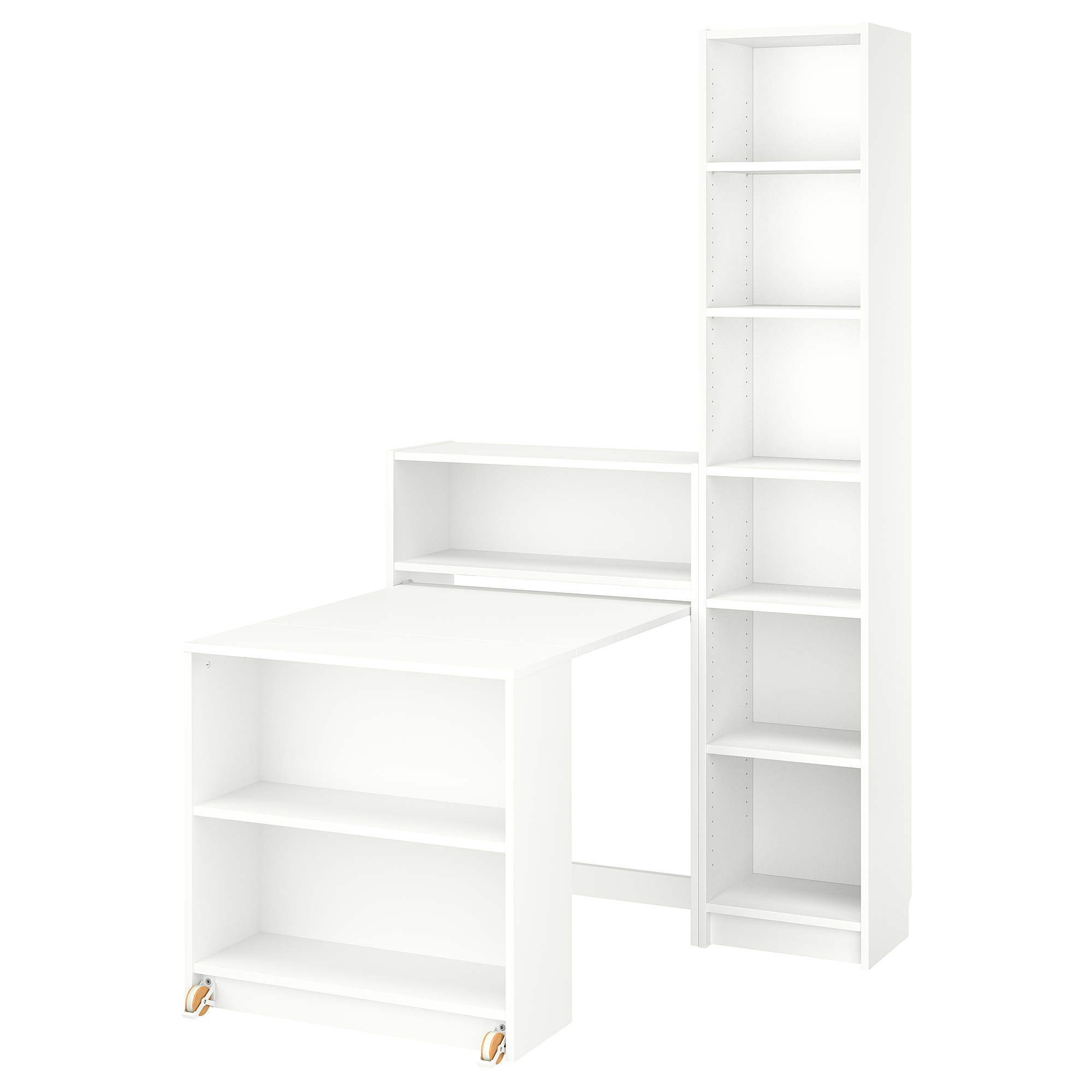 BILLY bookcase comb w foldable table