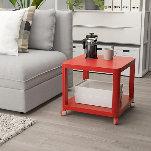 TINGBY - 邊桌附輪腳, 紅色 | IKEA 線上購物 - PE773892_S4
