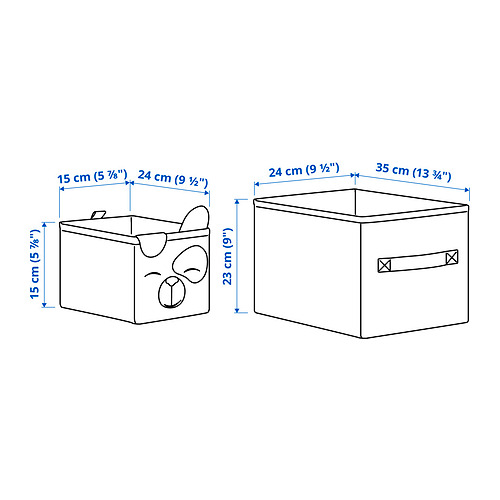 DRÖMSLOTT 收納盒 2件組