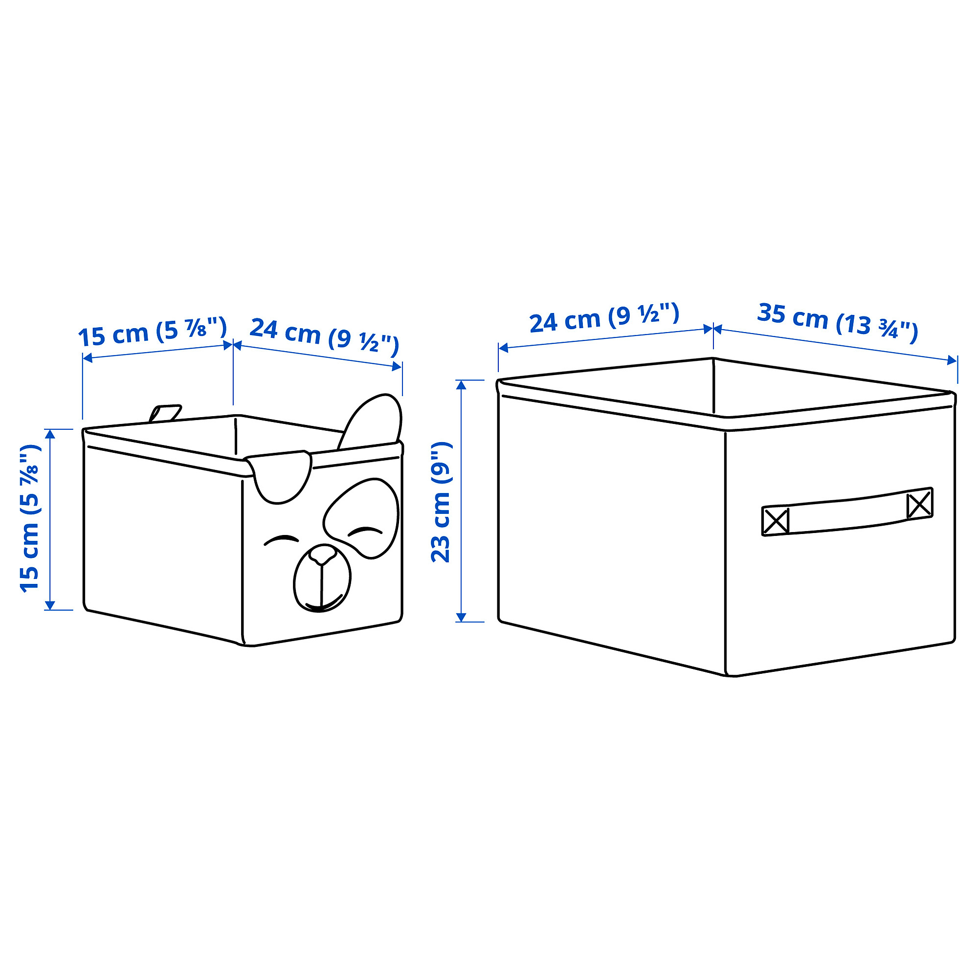 DRÖMSLOTT 收納盒 2件組