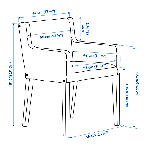 MÅRENÄS chair with armrests