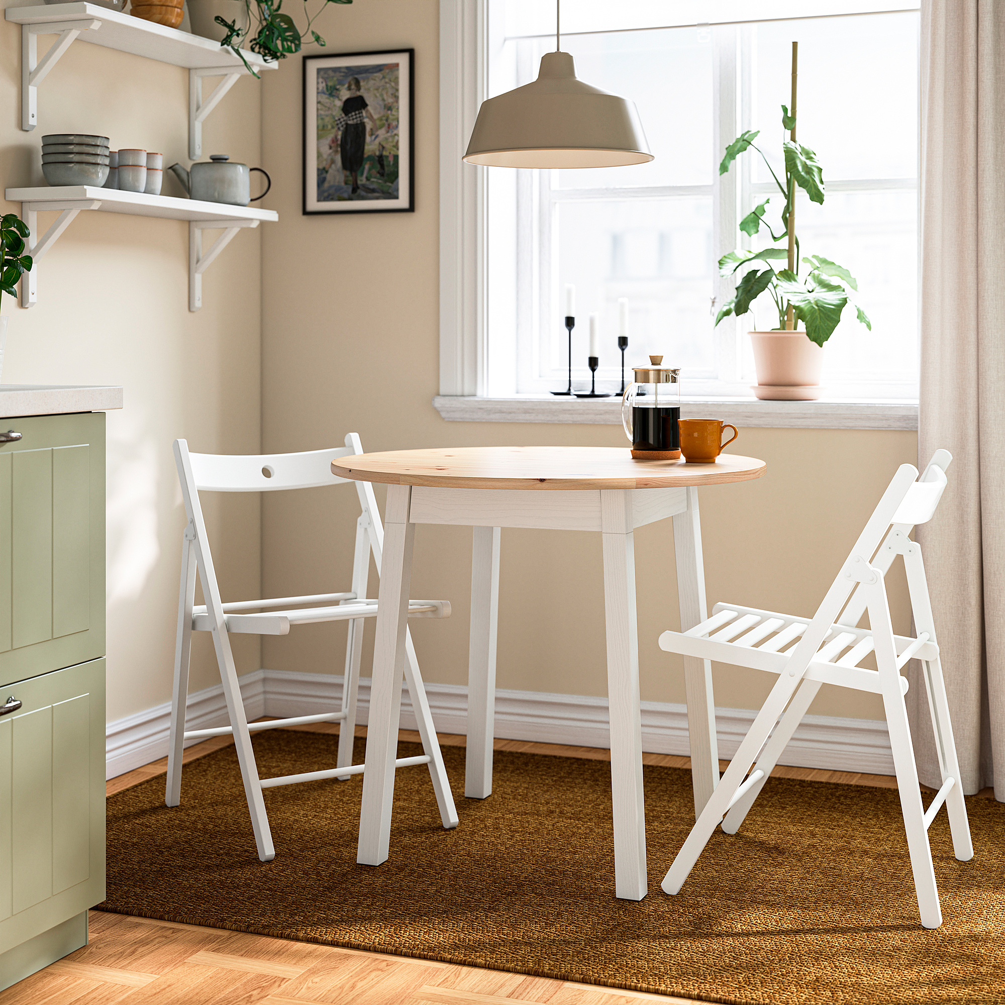 PINNTORP/FRÖSVI table and 2 folding chairs
