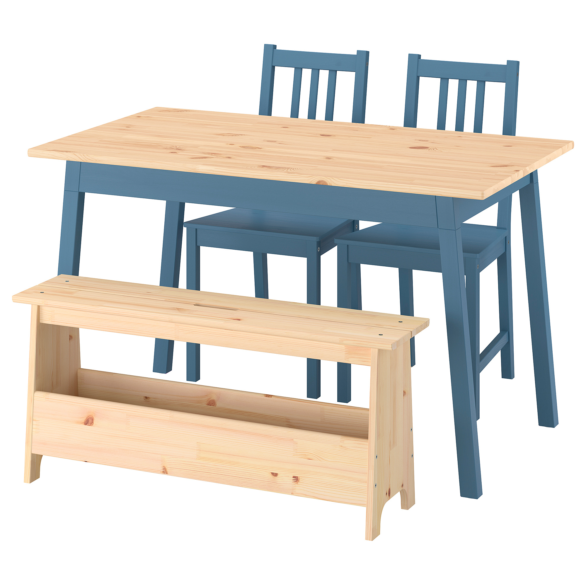 PINNTORP/PERJOHAN table with 2 chairs and bench