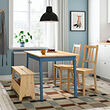 PINNTORP/PERJOHAN table with 2 chairs and bench