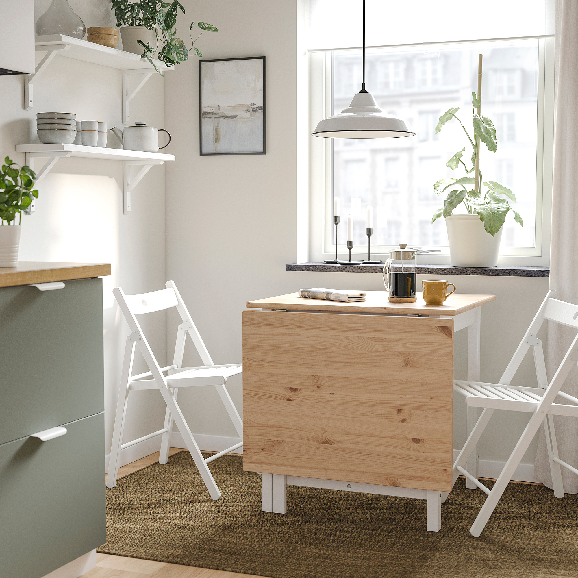 PINNTORP/FRÖSVI table and 2 folding chairs