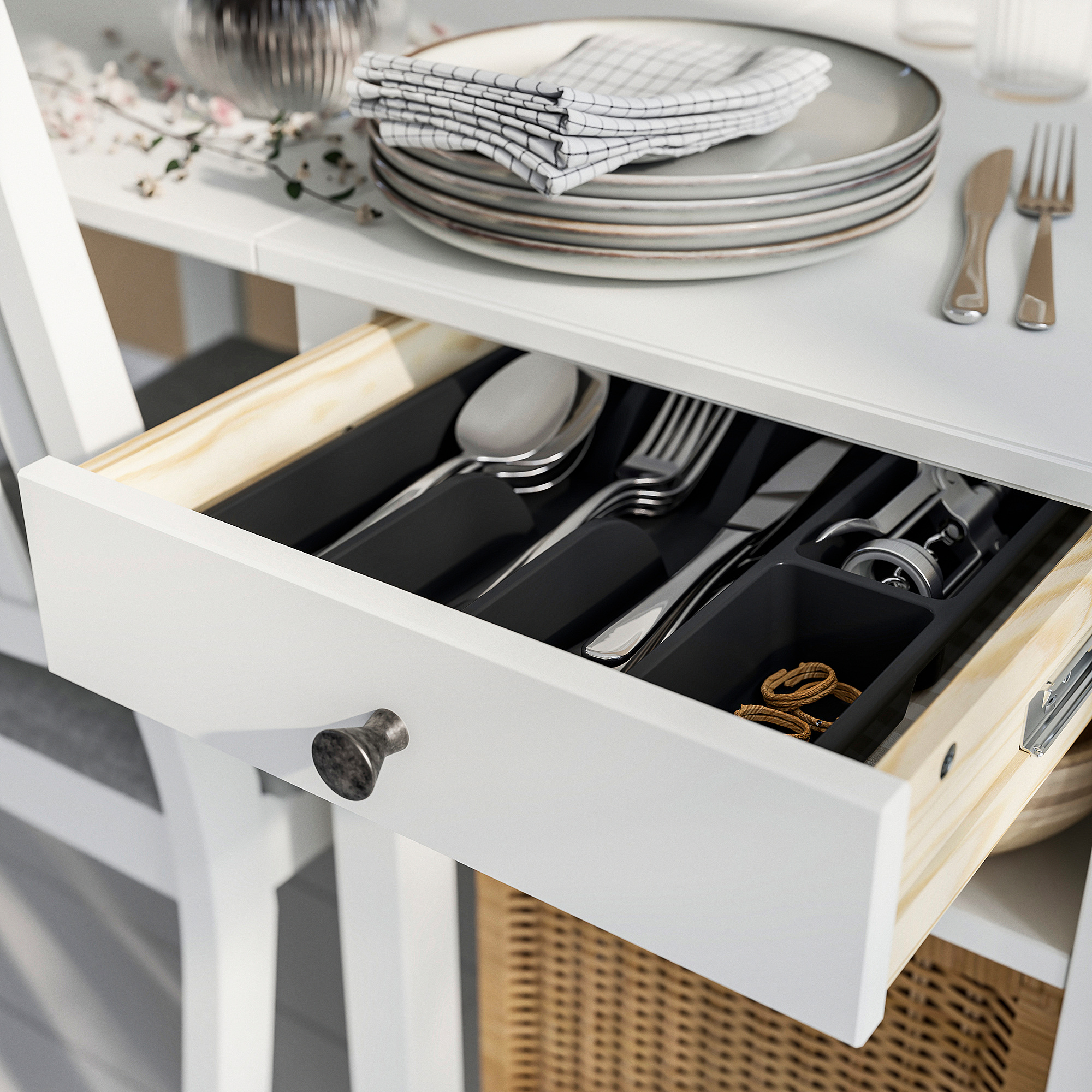 NÄSINGE 附儲物折疊桌