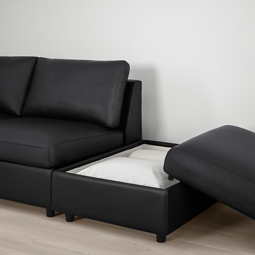VIMLE - 3-seat sofa, with open end/Grann/Bomstad black | IKEA Taiwan Online - PE774000_S4