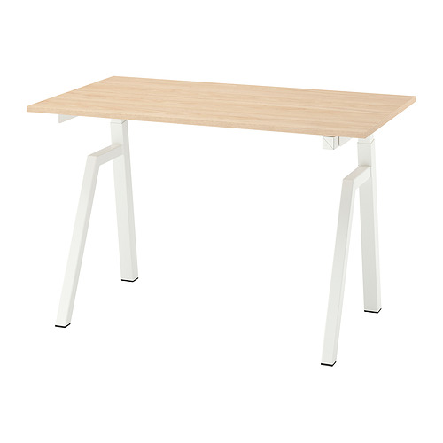 TROTTEN - 升降式工作桌，電動 梣木紋/白色，120x70 公分 | IKEA 線上購物 - E1012256_S4